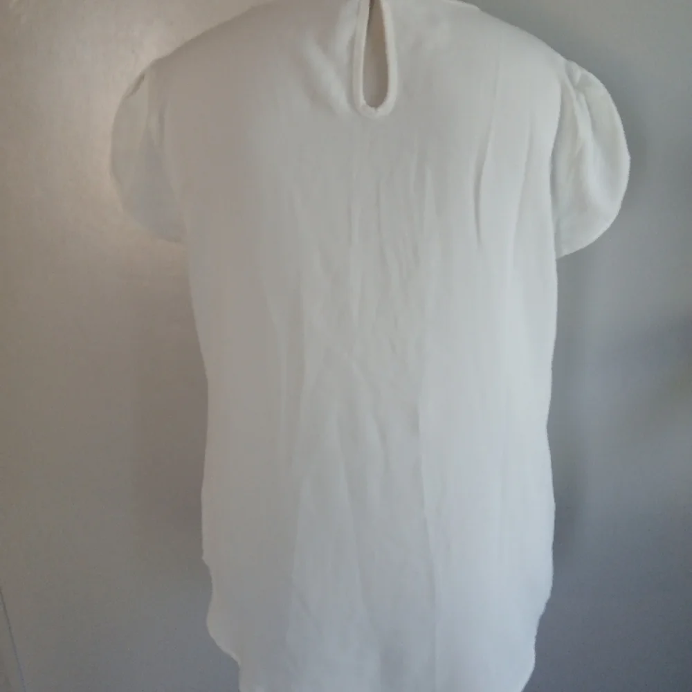 White Cap Tulip Sleeve Pleated Blouse XL - Picture 5 of 9